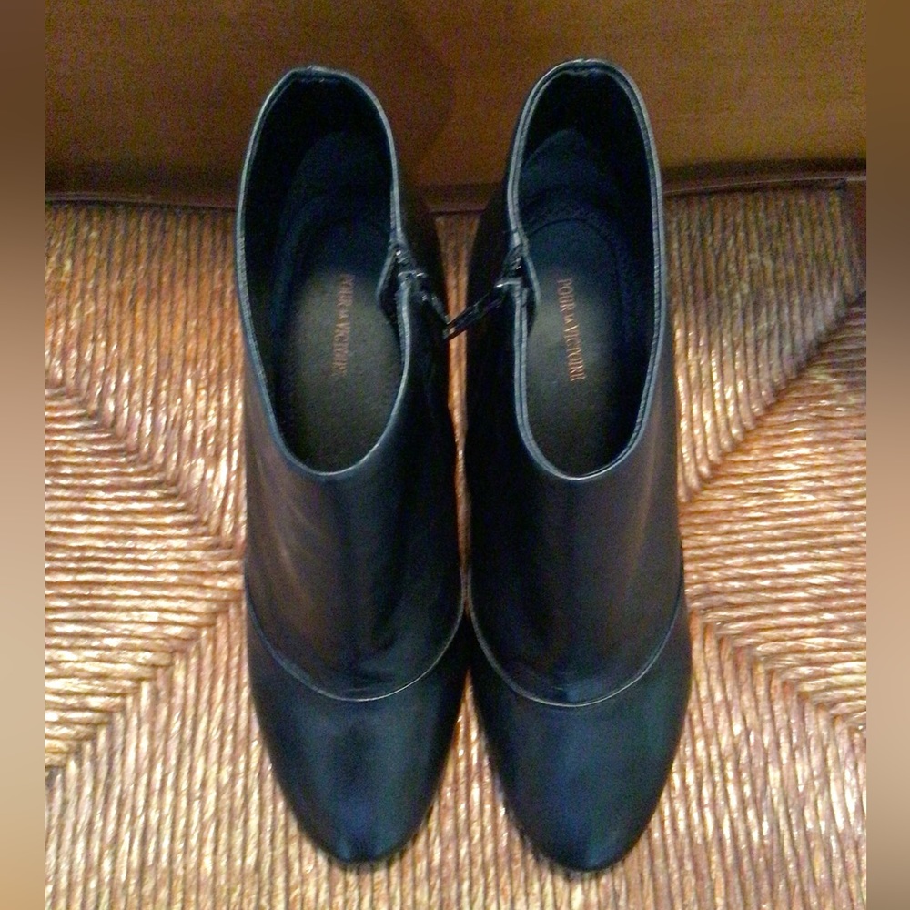 Black Leather Booties
